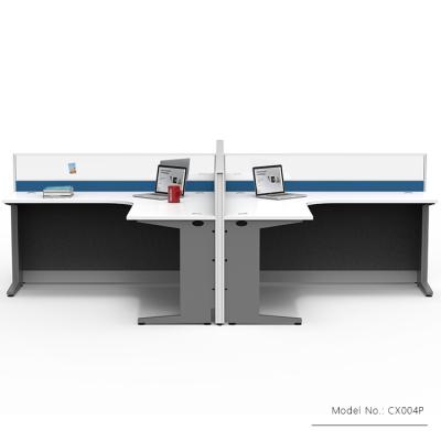 China Modern Screen Design Office Workstation 120 Degree Obtuse Angle Office Furniture/120 Workstation for sale