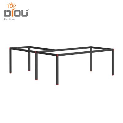 China Desk Table Workstation Frame Leg Stainless Steel Metal Office Table Furniture Leg With Desk Back for sale