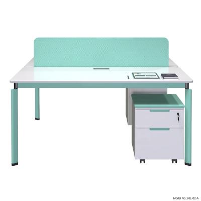 China China fashion melamine PC office computer desk office furniture modern commercial workstation table metal frame office staff table wood desk for sale