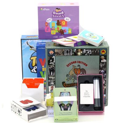 China Custom Kids Board Game Paper Card Game With All Accessaries for sale