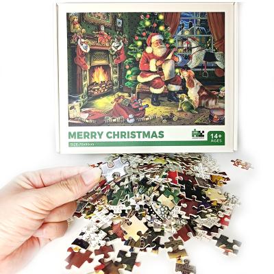 China Cartoon Toy 1000 Pieces 70x50cm Christmas Jigsaw Puzzle Whiteboard for Christmas Gift for sale