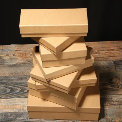 China Recycled materials customized jewelry paper brown gift wrapping paper packaging boxes in stock wholesale with different sizes for sale