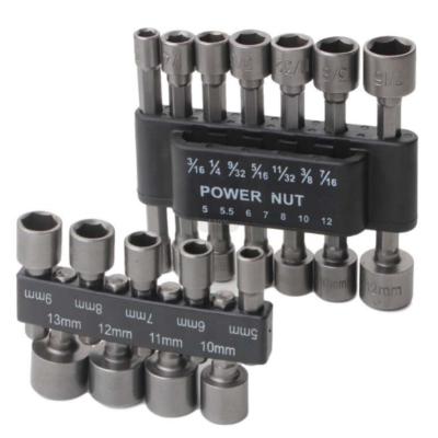 China 9pcs HexHex Socket Wrench 5-13 Mm Set 1/4 Inch Hex Shank Socket Bit Adapter Set For Drill for sale