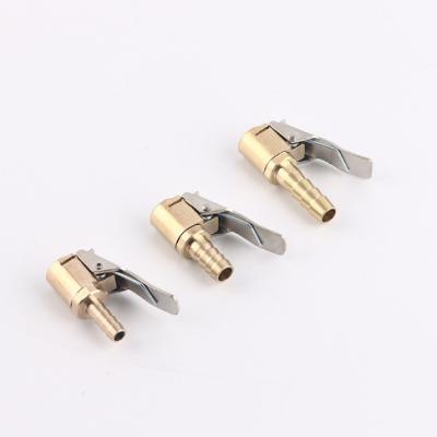 China Portable Inflatable Tire Pressure Monitor Brass 6mm Pump Valve Connector Adapter Detachable Car for sale