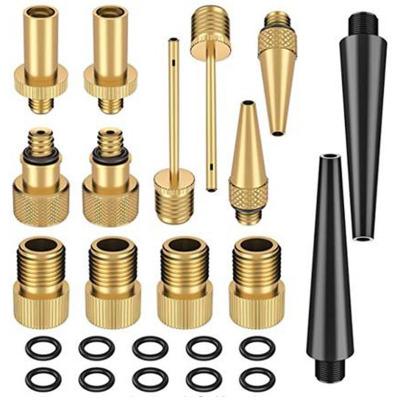 China Plastic 14 Pieces Bike Main Valve Adapter Bicycle Inner Tube Fv/Av Gas Nozzle Conversion Bike Pump Valve Bicycle Accessories for sale