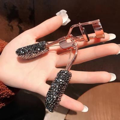 China Wholesale Bling Bling Disposable Crystal Beauty Makeup Tools Eyelash Curler Rhinestone Custom Eyelash Curler for sale