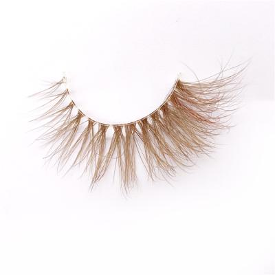 China Customized colorful crisscross bundle eyelash wholesale price 3d synthetic fiber eyelashes for sale