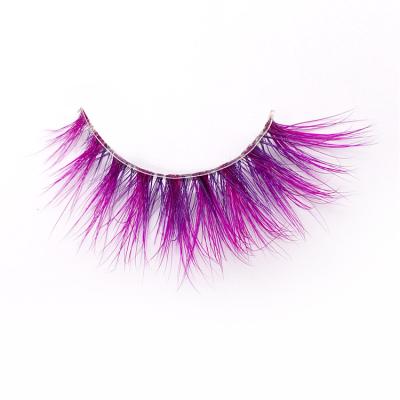 China Crazy Colorful Handmade Eyelashes Crisscross False Eyelashes Design Party Style for sale