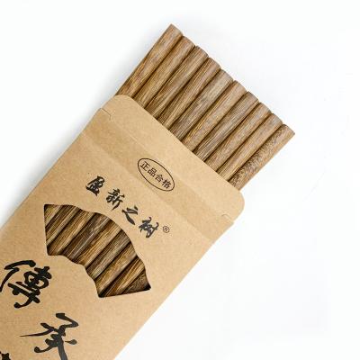 China Viable Wholesale Cheap Price Package Japanese Korean Style Printed Reusable Bamboo Wooden Sushi Chopsticks for sale