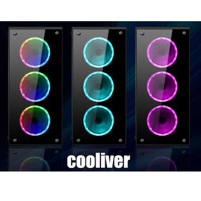 China Computer Case RGB Fan Factory Price PC Fan Cooler With Computer Case 120mm RGB Remote Control Fan for sale