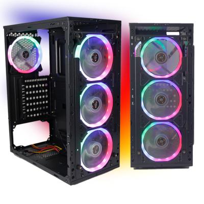 China ACX-00 RGB ATX Gaming Computer Case Desktop Case LED Fan Micro PC Case ATX Hardware Desktop Tower for sale