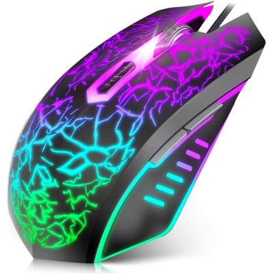 China Factory Price Color 3D Breathing LED Back Light Gaming Optical High Speed ​​Wired Mouse For Computer Laptop for sale