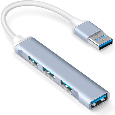 China Mini Slim Extensions 4 Left USB 3.0 Hub USB 2.0 Multifunctional Ultra Thin Portable Hub Data Station Adapter for sale