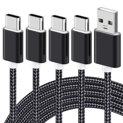 China 0.8/3.3/3.3/6.6FT Bundle 0.8/3.3/3.3/6.6FT Nylon Braided Nylon Cord USB A Type C Charger To Type C Fast Charging Cable Portable Type C Cable for sale