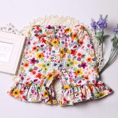 China Popular Welcomed Summer Breathable Newborn Babies Floral Milk Silk Print Pants Soft Wear for sale