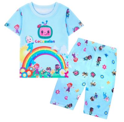 China Lovely Boutique Casual Two-Piece Clothing 2021 New Spring And Letter Print Kids Girls Fashionable Cocomelon Top Quality Pattern for sale