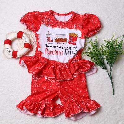 China Summer Children Casual Clothing Kids Baby Clothes Kids Shorts Girls T-shirt Set Sets for sale