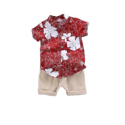 China Wholesale Baby Boy Formal Casual Beauty Summer Short Two-Piece Dress Suit Floral for sale