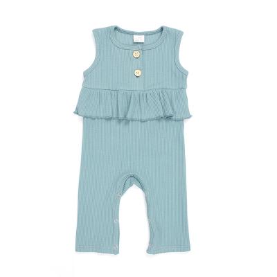 China Breathable Customized Casual Apparel Summer Kids Girls Overalls One Piece Overalls for sale