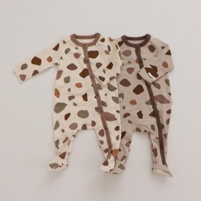 China 100% Bamboo Fiber Wholesale Newborn Long Sleeve Spotted Baby Clothes Kids Overalls European Style Clothes for sale