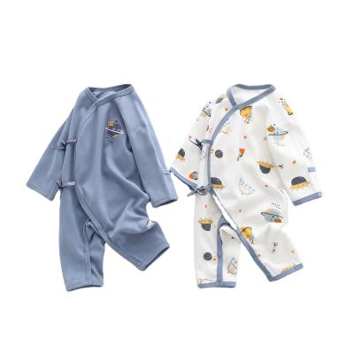 China 100% Cotton Baby Spring Newborn Jumpsuit Wholesale Long Sleeve Romper Autumn Multi Printing Clothes for sale