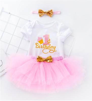 China Baby Princess Clothes Children Birthday Party Wedding Dress Breathable Lace Boutique Design Wholesale for sale