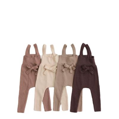 China Autumn New Born Baby Unisex Breathable Unique Solid Pants Soft Wear Casual With Hat Headbands Cotton Overalls for sale