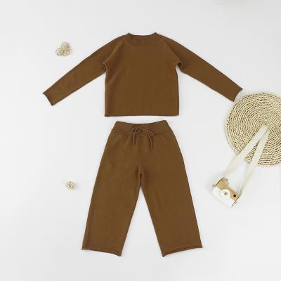 China Plus Size 0-8Y Baby Knitting Clothing Sets 2 Pieces Baby Clothing Knitted Tops Pants for sale