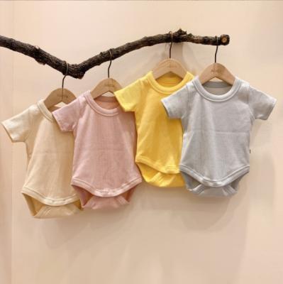 China Cozy Baby Clothes Baby Wear Baby Clothing Basic %100 Organic Cotton Newborn High Quality Short Sleeve for sale