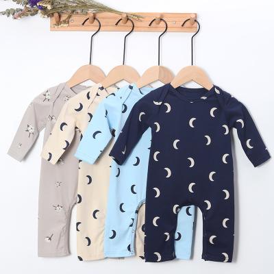 China Wholesale Casual Toddler Cartoon Printing Romper In Baby Running Romper Pajamas Organic Cotton for sale