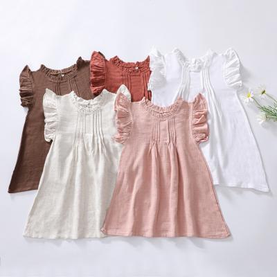 China Plus Size Summer Kids Clothes Casual Custom Kids Summer Dresses Canvas Kids Dress for sale