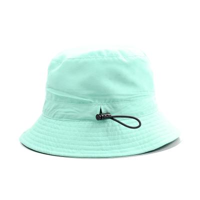 China Foldable Dobby Women Bucket Hats 2021 Summer Spring Hat For Woman Adjustable 100 RPET Cotton Fishing Hat for sale