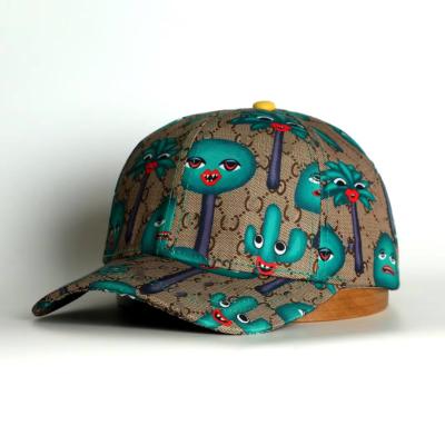 China 2021 New Designer Brands JOINT Cactus Printed Baseball Caps Luxury Branded Hat Caps for sale