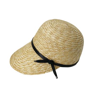 China 2021 Fashion Women Summer Breathable Brim Big Brim Natural Organic Wheat Weave Straw Hat Designers Horse Hats for sale