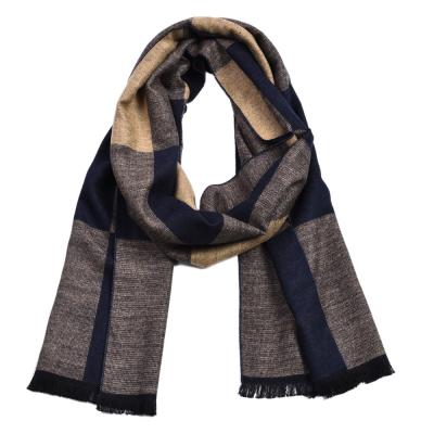 China Soft Smooth Feeling Mens Winter Scarf Plaid Checks Wool Felt Wholesales for sale