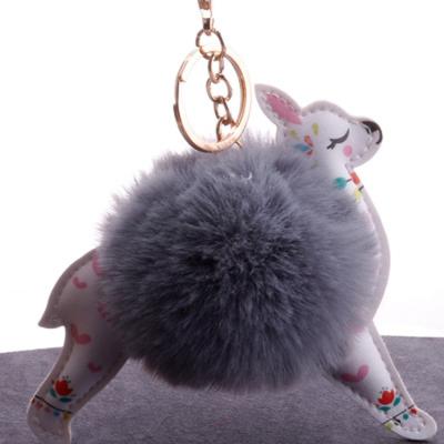 China Blackpink Meihua Pendant Fluffy Deer Key Chain Ball Promotion Gift Cartoon Accessories Key Chain for sale