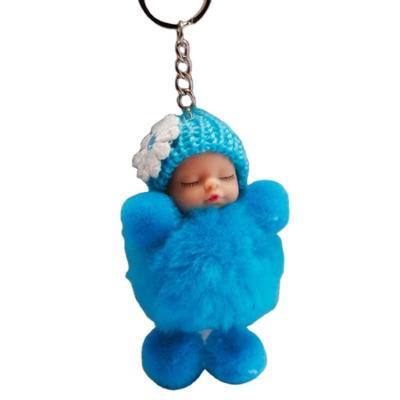 China Promotional Gift Toy Keychain Plush Unique Pompom Soft Plush Doll Bulk Bag Hanging Small Gift for sale