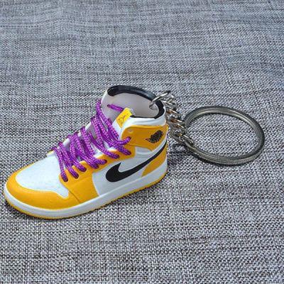 China 2021 new 3d plastic dropshipping 3d sneaker jordan key chain mini sneaker key chain 3d key chain sneaker for sale