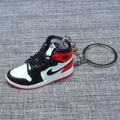 China 2021 new 3d plastic dropshipping 3d sneaker key chain 3d jordan sneaker key chain for sale