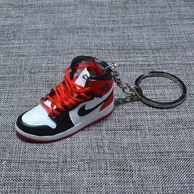 China New Jordan PVC 3d Sneaker Key Chain 3d Sneaker Wholesale Rubber Key Chain Mini Sneaker Key Chain for sale