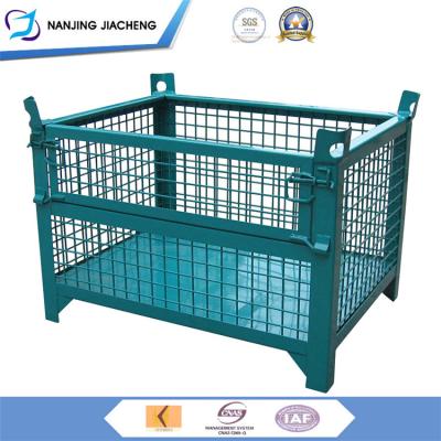 China Heavy Duty Collapsible Warehouse Rack Mesh Box Metal Boxes For Storage for sale