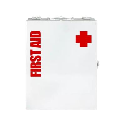 China Metal Medicine Locking Cupboard Wall Mounted Medical Cabinet First Aid Storage Kit Box for sale