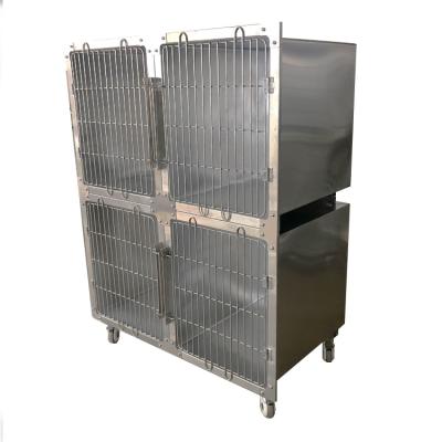 China Viable 304 Stainless Steel Modular Veterinary Dog Kennel Box / Cat Cage / Stainless Steel Veterinary Dog for sale