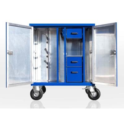 China Mild Steel / /Stainless Steel Tack Trunk / Aluminum Steel Portable Movable Tack Locker Case Double Door Saddle for sale