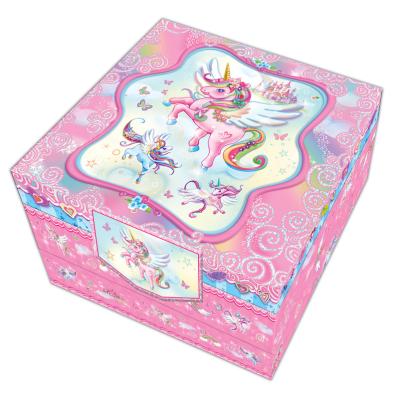 China Recycled Materials Lace Letter Cute Secret Travel Cartoon Design Jewelry Girls Packaging Gift Boxes for sale