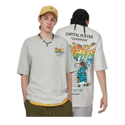 China Anti-wrinkle cotton fashion street wear round neck men's spring and summer new T-shirt for sale