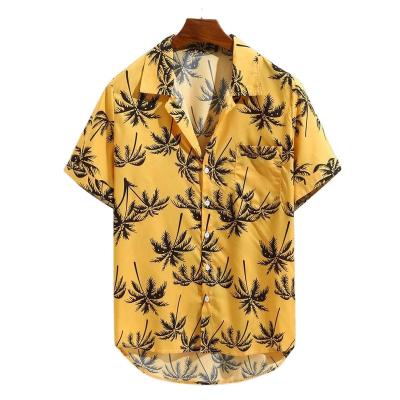 China Free Sample Breathable Best Selling Hot Summer Style Mens Hawaii Print Shirt For Men Plus Size Aloha Mens Shirt for sale