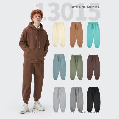 China Wholesale Bulk Simple Anti-Wrinkle 320gsm Mens Jogger Thick Pants 8 Colors Knitting Workout Sweat Jogging Sweatpants For Men for sale