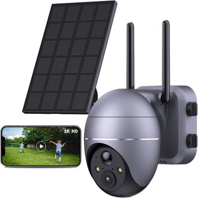 China Video CD production / animation email (MPEG-1 video capture) Wireless Security Camera Outdoor, 2K Solar Powered WiFi Cameras, Rechargeable Solar Outdoor Camera with PIR Motion Detection for sale