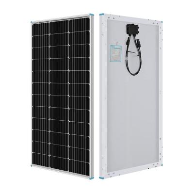 China Modern Solar Panel 100 Watt 12 Volt, High-Efficiency Monocrystalline PV Module Power Charger for RV Marine Rooftop Farm Battery for sale